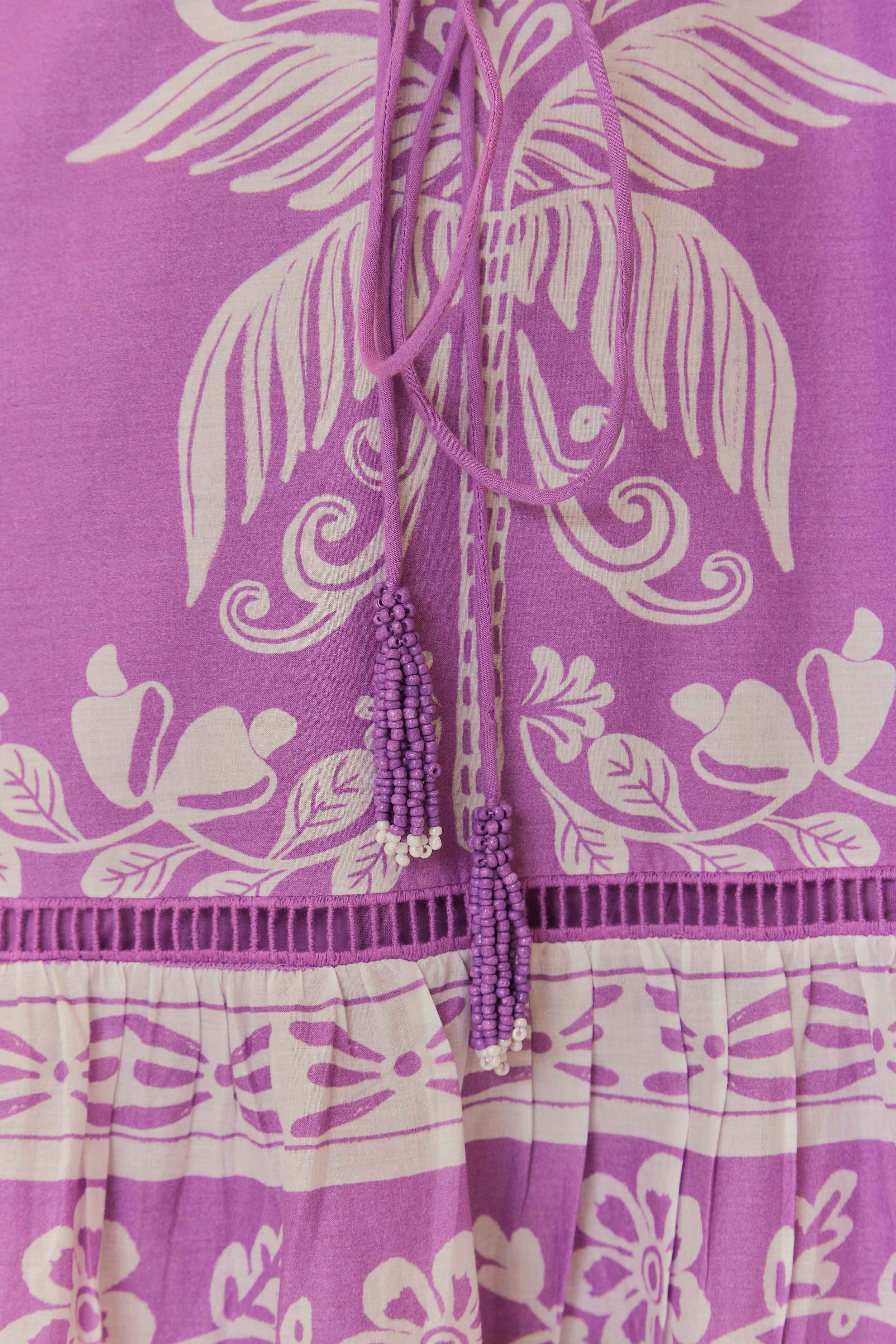 Lilac Sweet Garden Mini Dress - 5