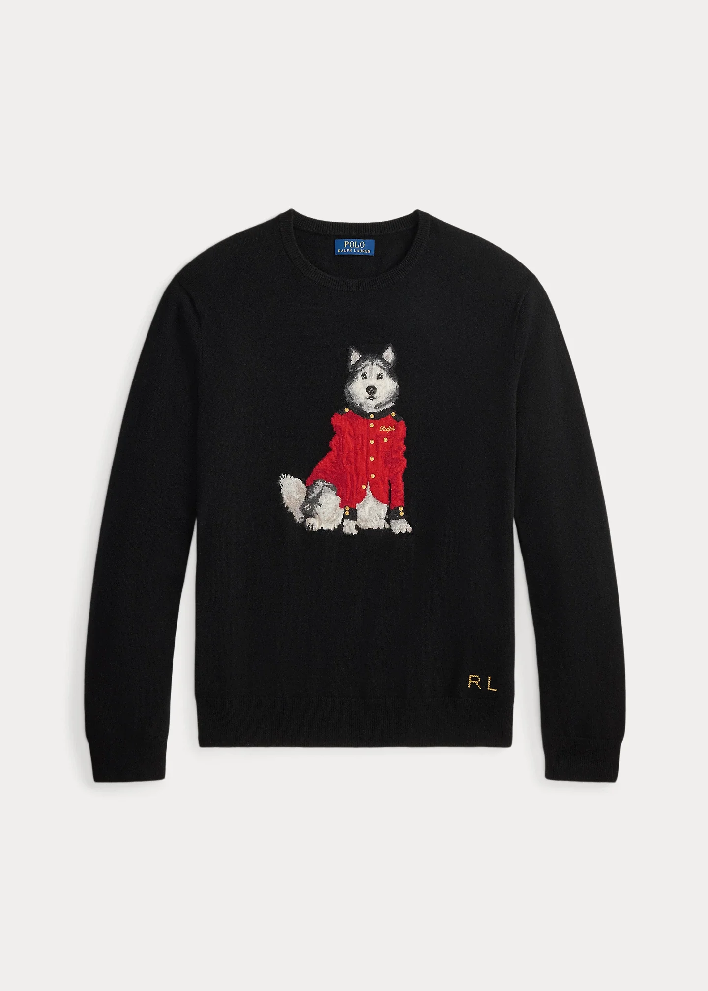 Dog-Intarsia Cashmere Sweater - 1