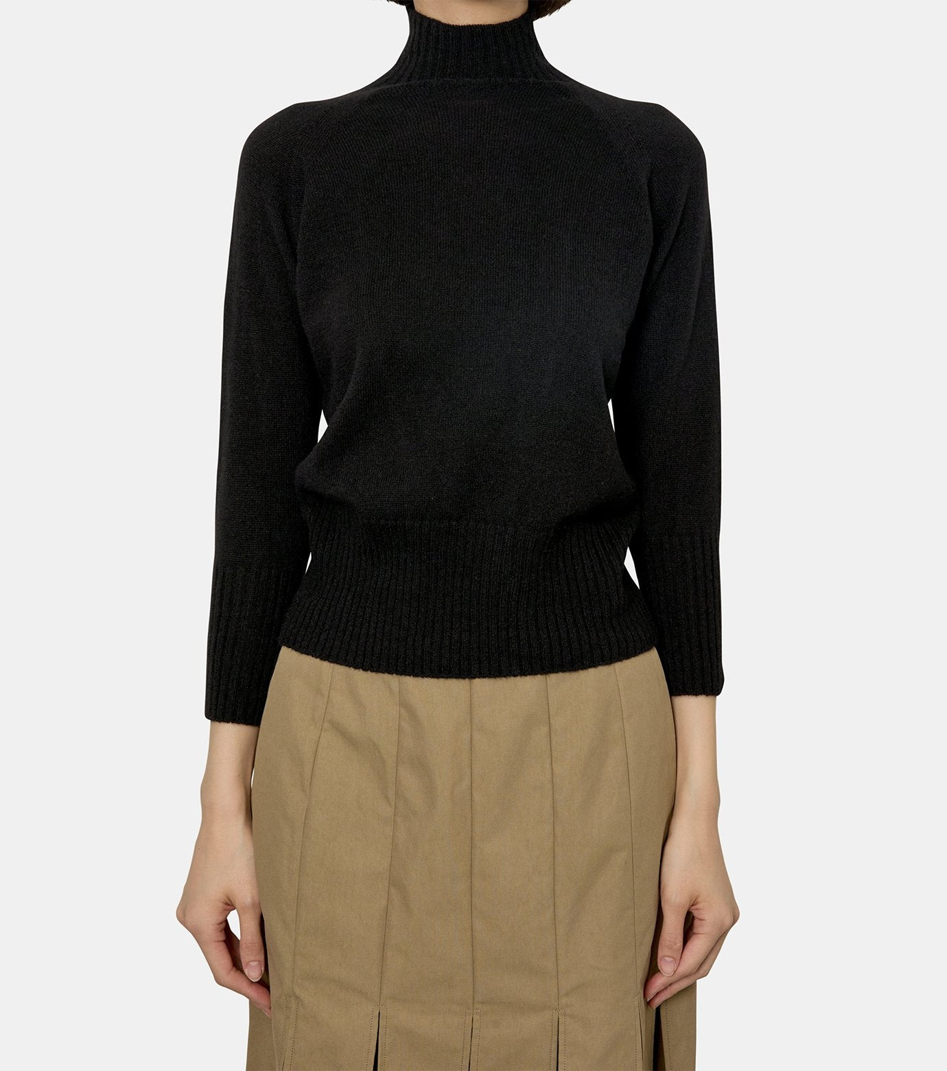 Back Ribbon Dtl High Neck Cashmere - 2