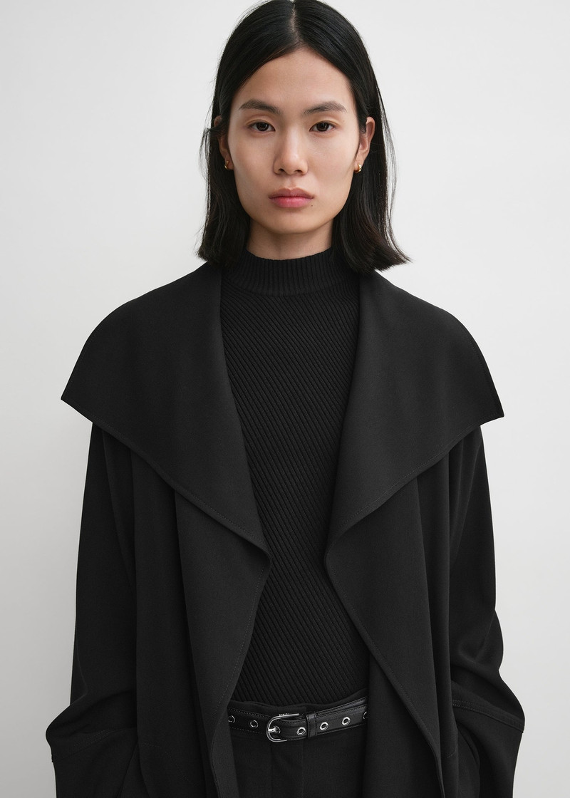 Signature twill coat black 5