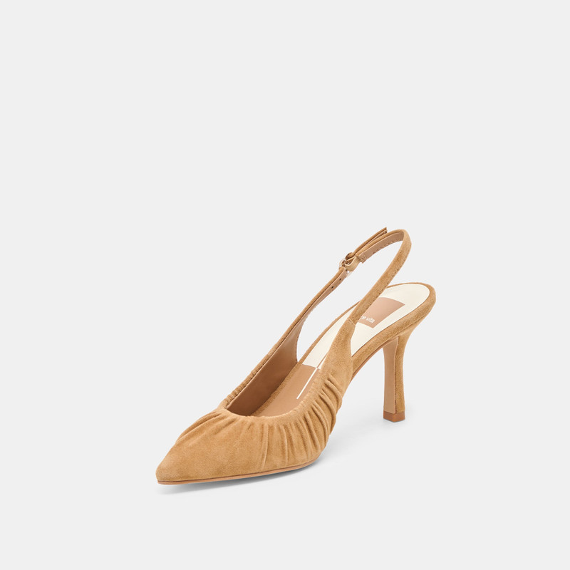 KEIRA HEELS LT BROWN SUEDE 4