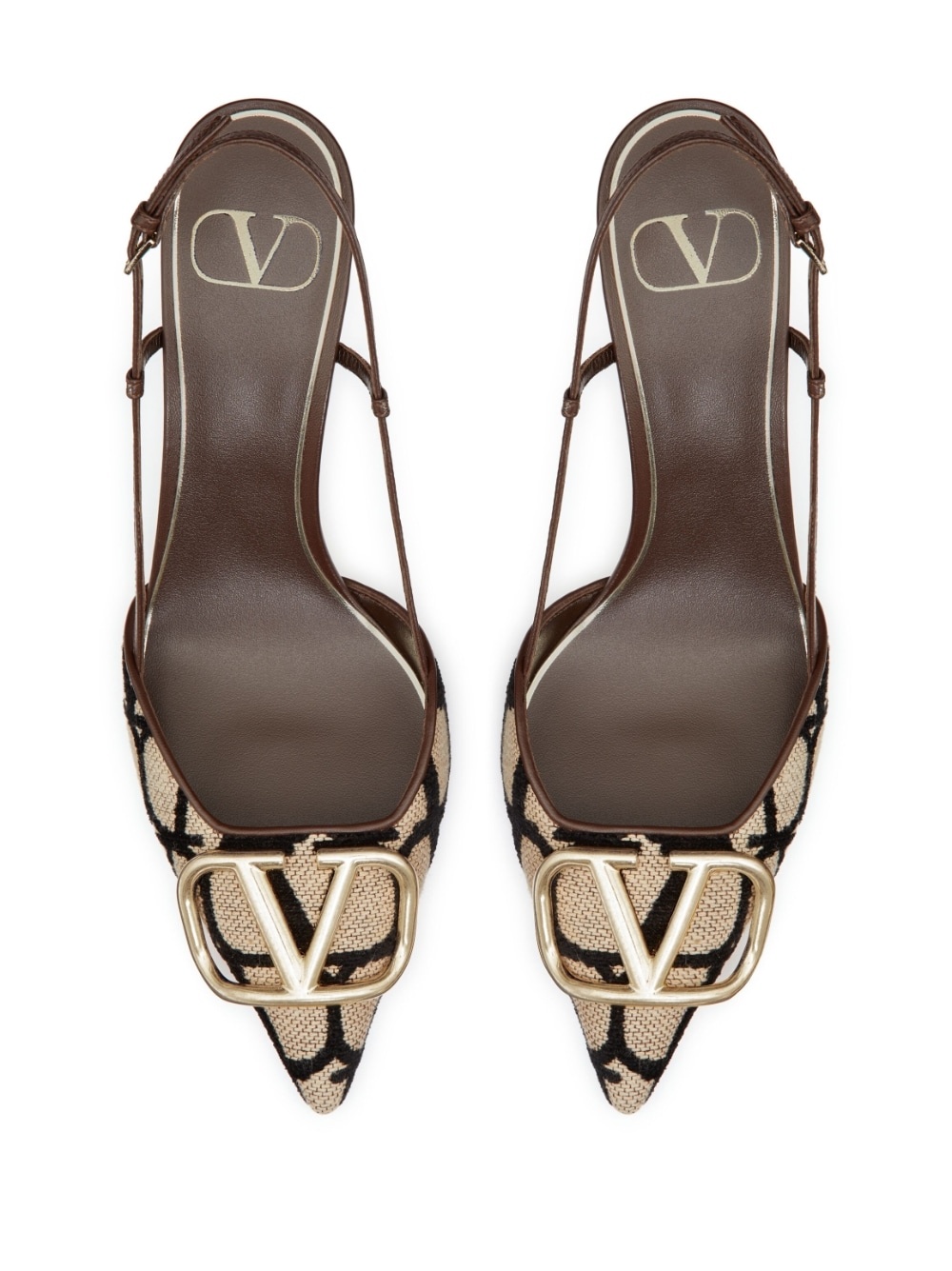 logo-detail slingback pumps - 4