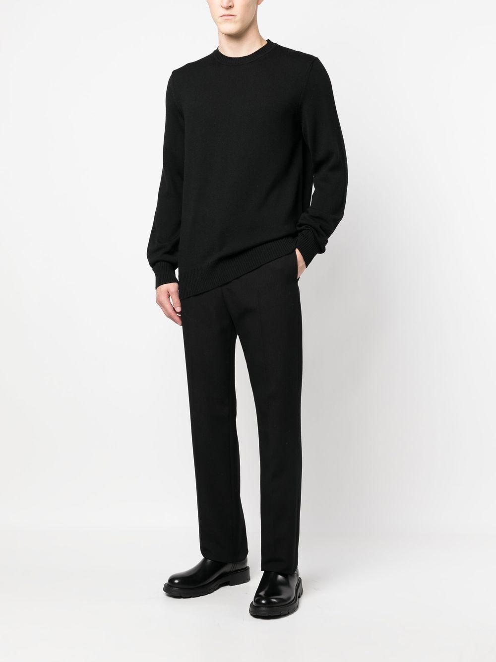 crew-neck wool jumper - 2