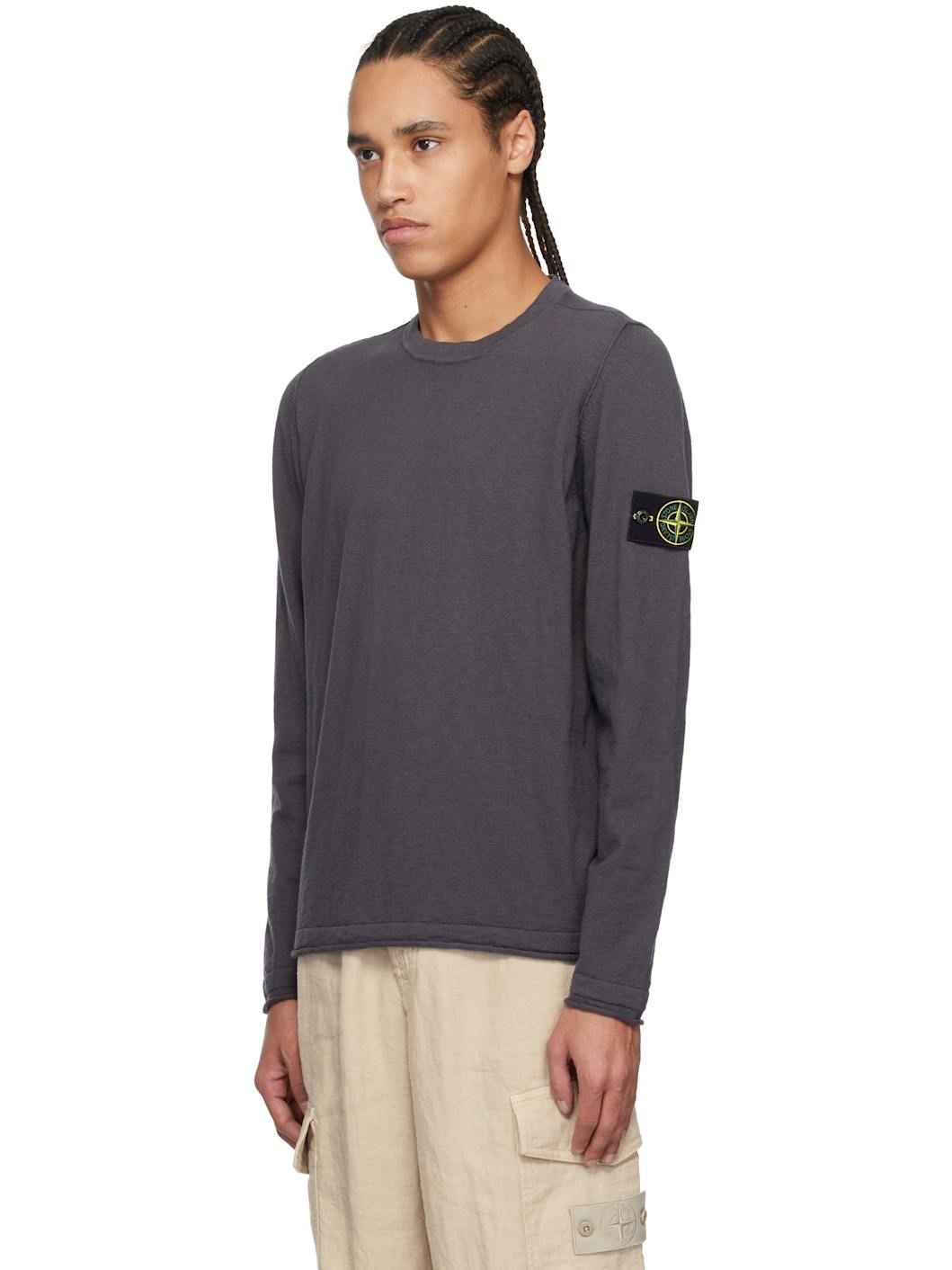 Gray Organic Cotton & Nylon Sweater - 4
