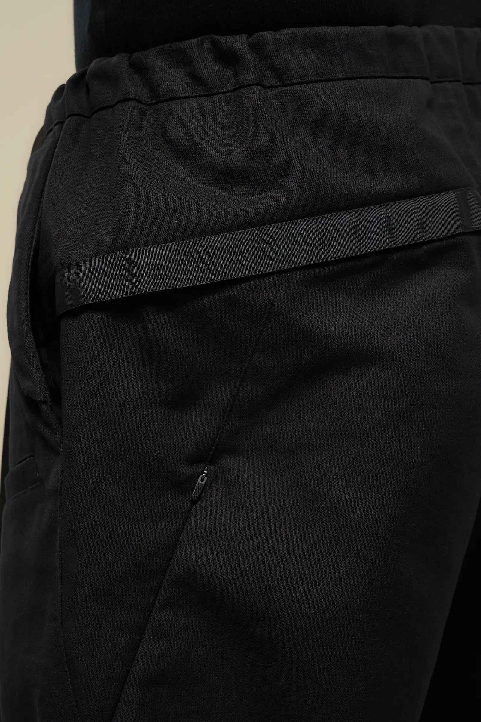 P55-KI Cotton Web Belt Vent Pants Black - 26