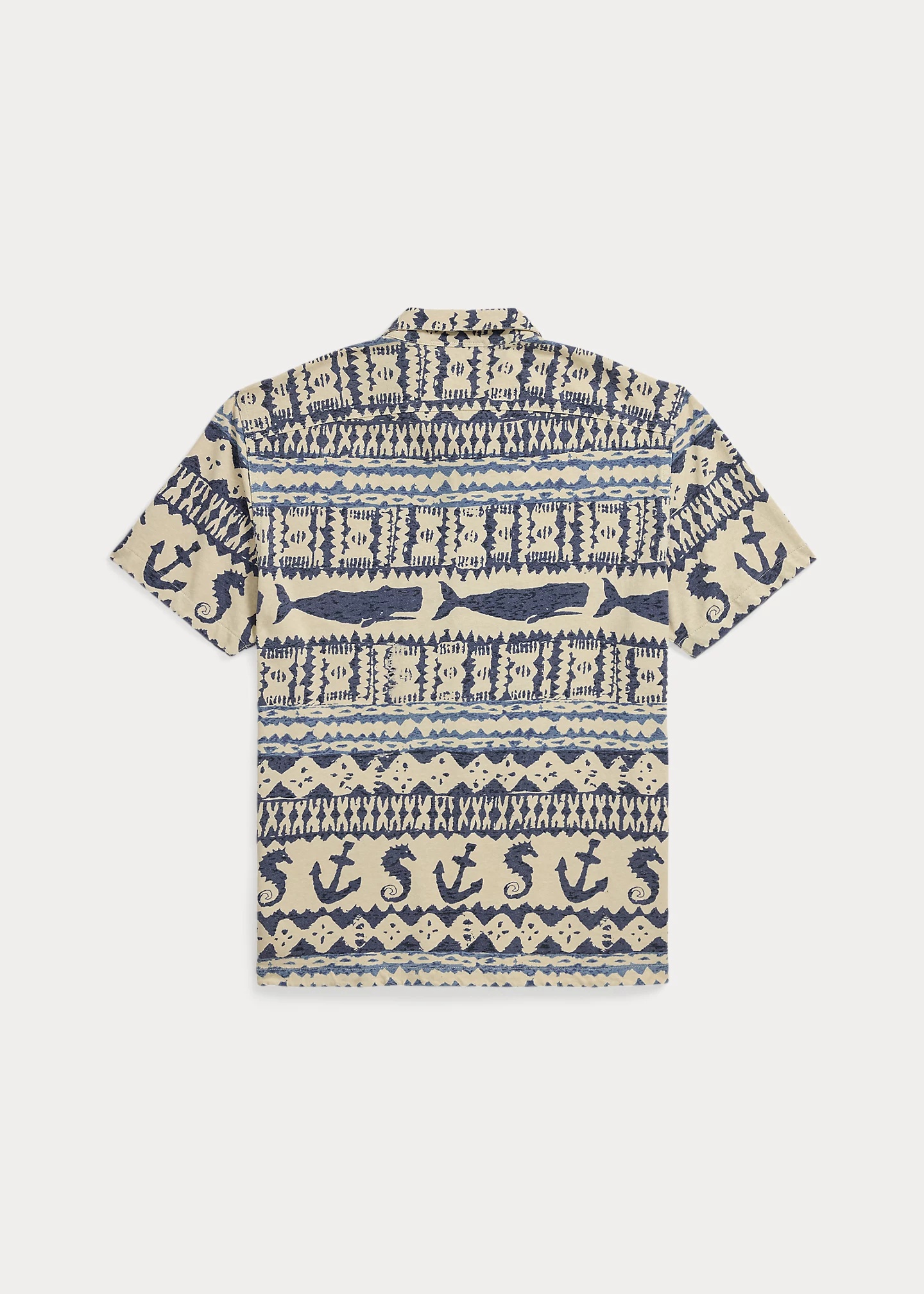 Nautical-Print Jersey Camp Shirt - 2