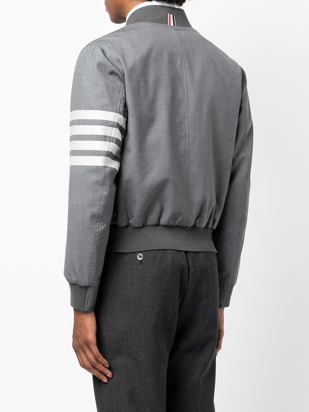 4-Bar stripe knitted bomber jacket - 5