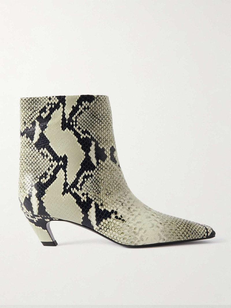 Arizona croc-effect leather ankle boots 1