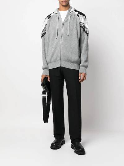 VERSACE filigree-print hoodie outlook