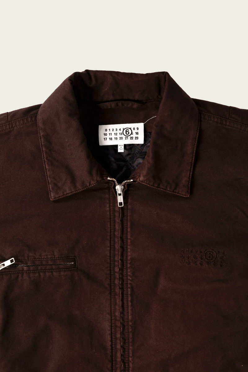 MM6 Maison Margiela Numerals Work Jacket - Chocolate Brown outlook