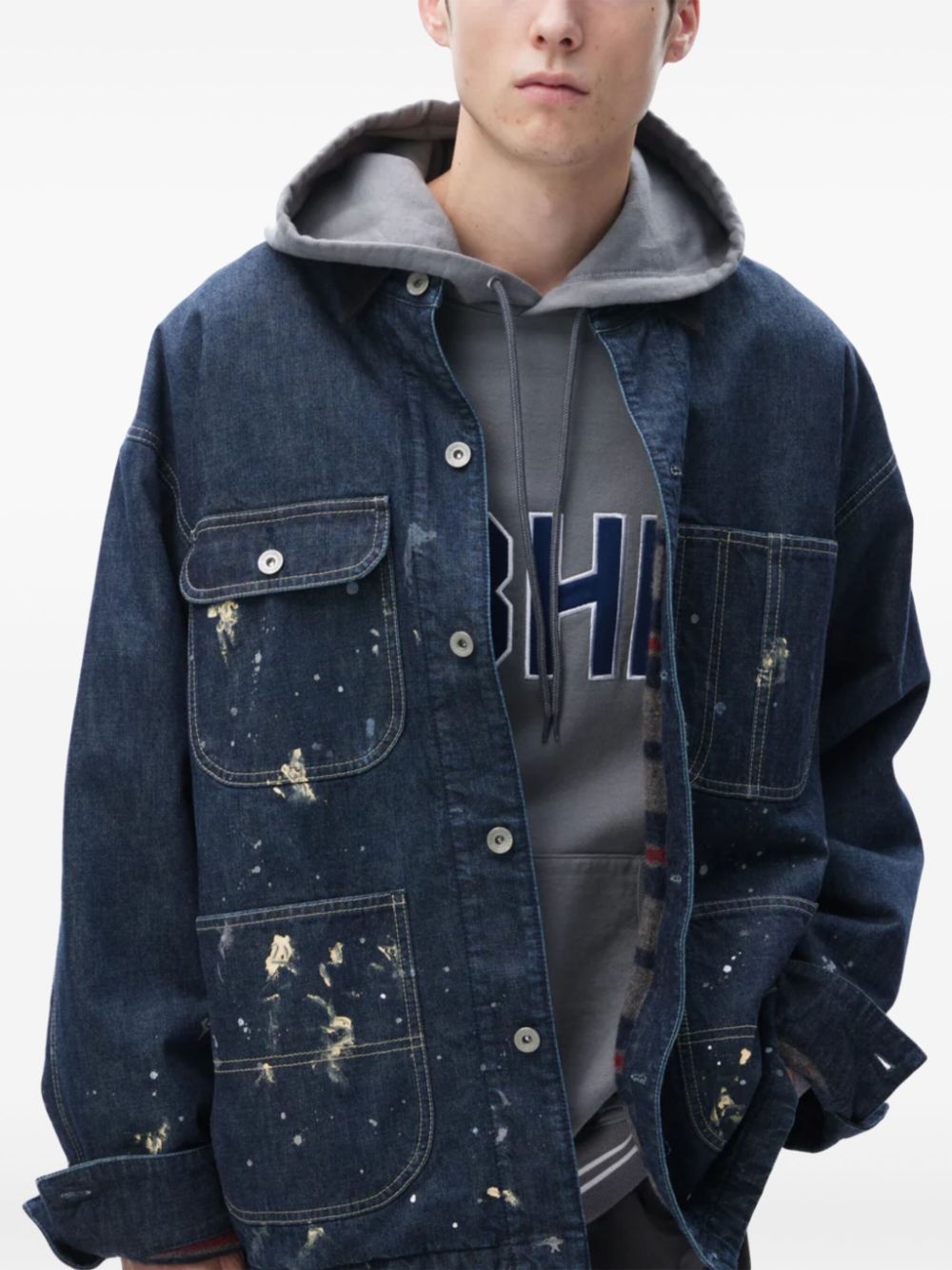 corduroy-collar washed jacket - 5