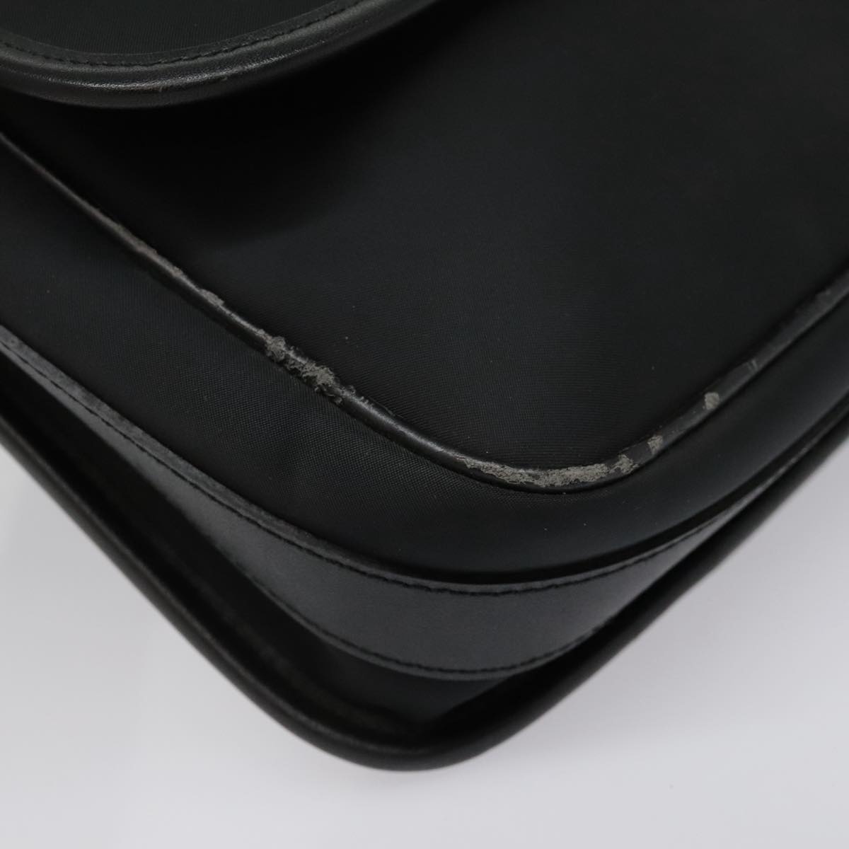 Burberry Shoulder Bag Nylon Leather Black Beige Silver - 10