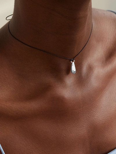 Sophie Buhai Droplet silver and cord necklace outlook