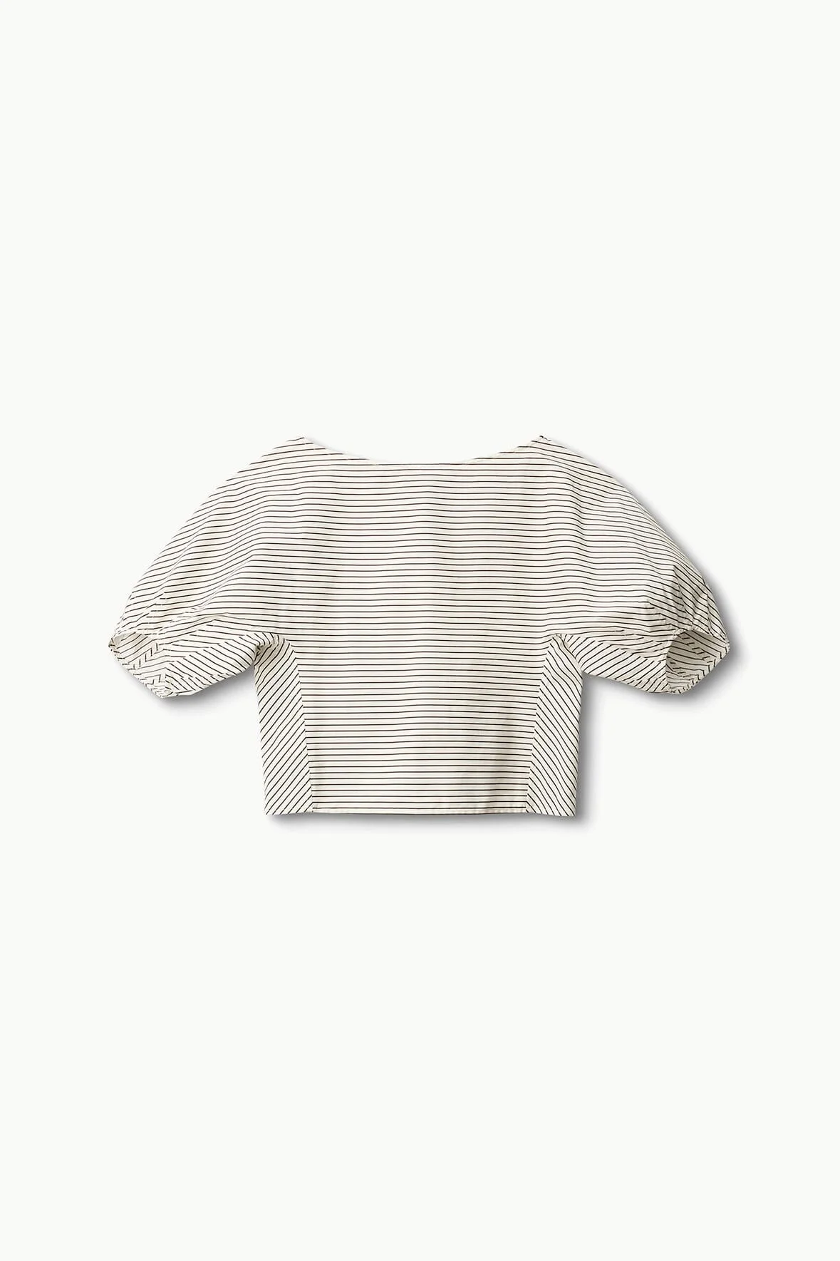 STAUD DIDI TOP IVORY DARK OAK MICRO STRIPE - 1