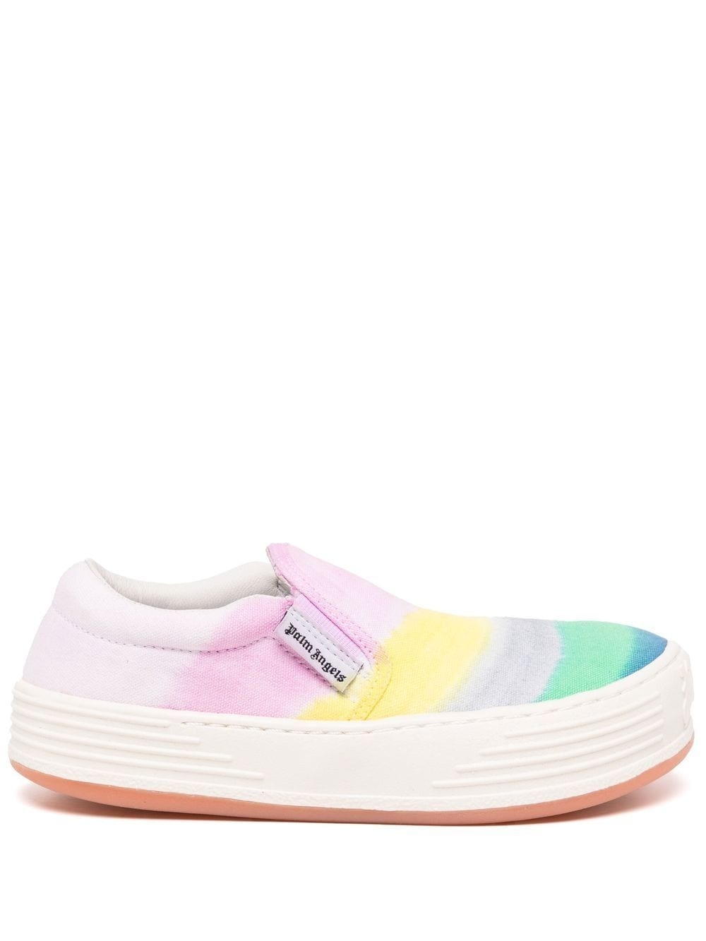 gradient-pattern canvas slip-on trainers - 1