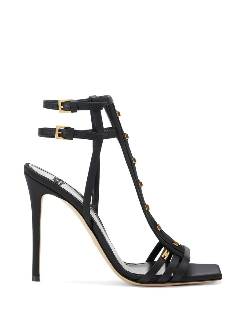 satin ankle-strap heeled sandals 1