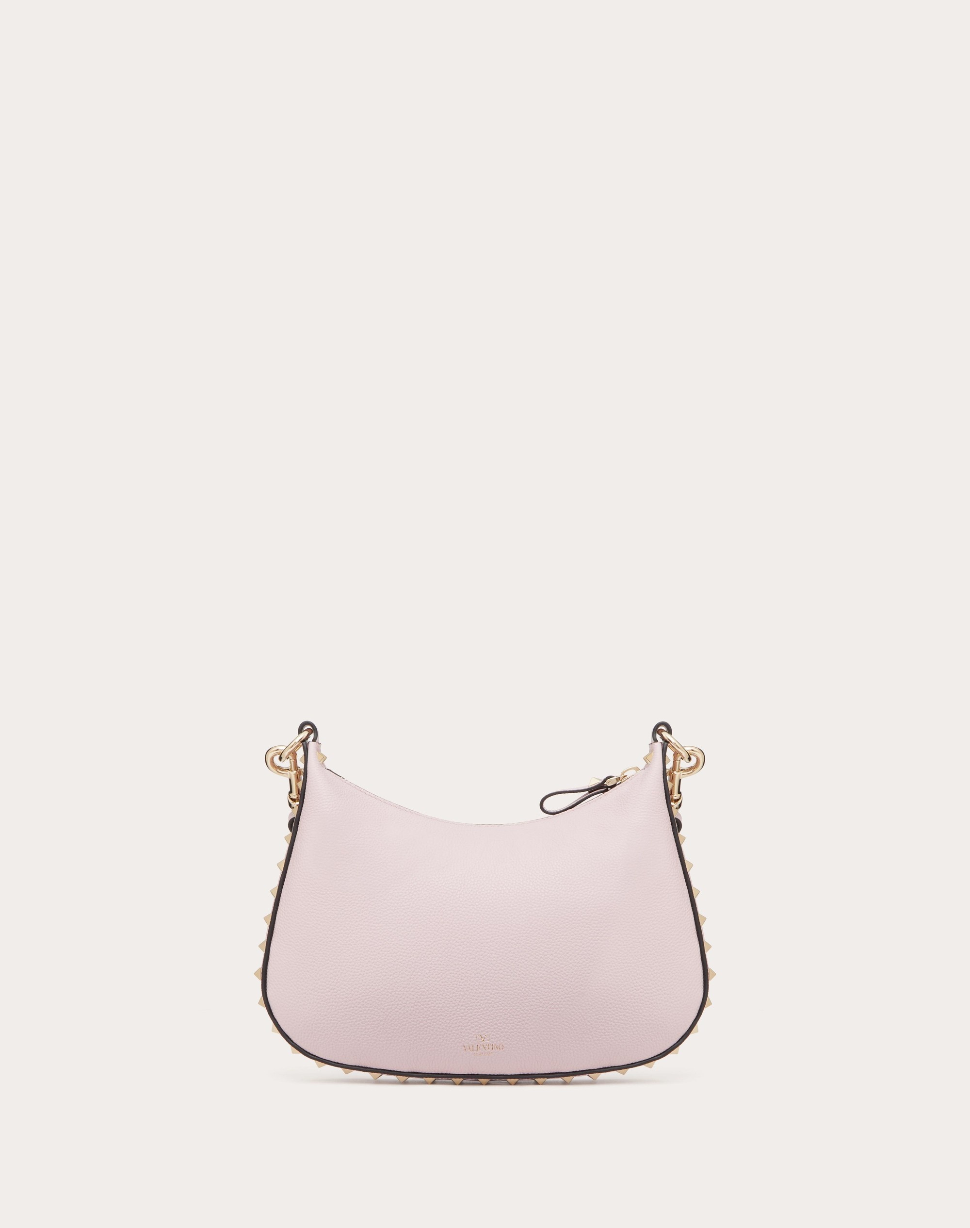 SMALL ROCKSTUD HOBO BAG IN GRAINY CALFSKIN - 4