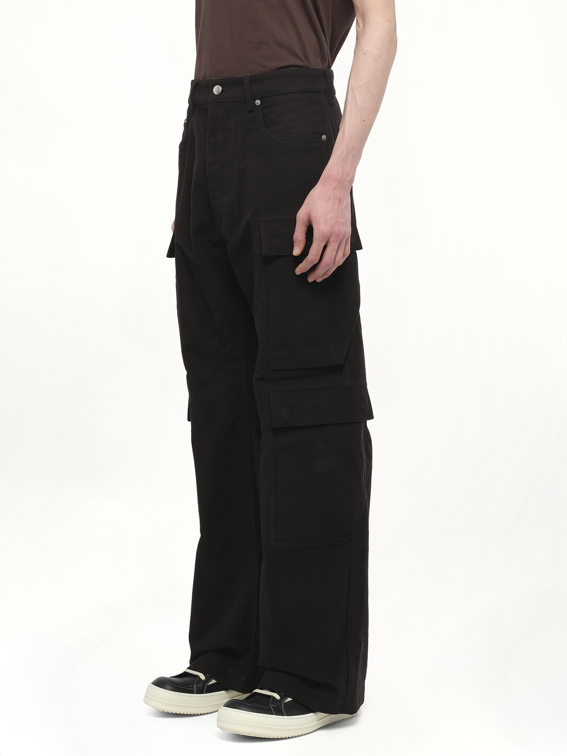 Double Cargo Jeans in Black - 5