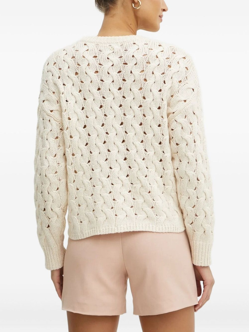 GUESS USA cable-knit eyelet sweater outlook