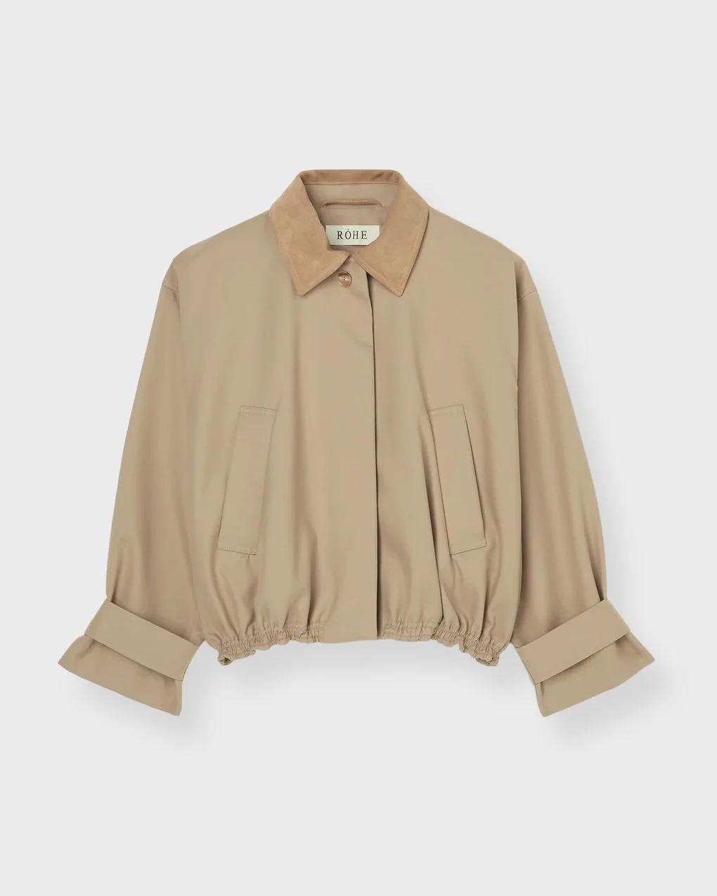 Jacket Suede Collar Blouson Sand - 1