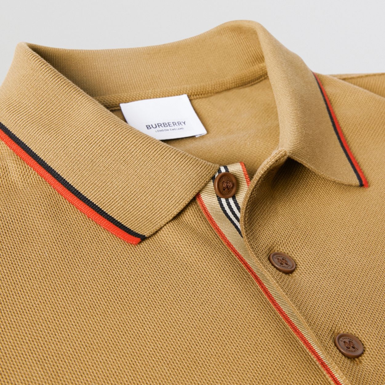 Long-sleeve Icon Stripe Detail Merino Wool Polo Shirt - 8