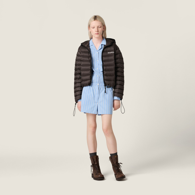 Miu Miu Striped poplin boxer shorts outlook