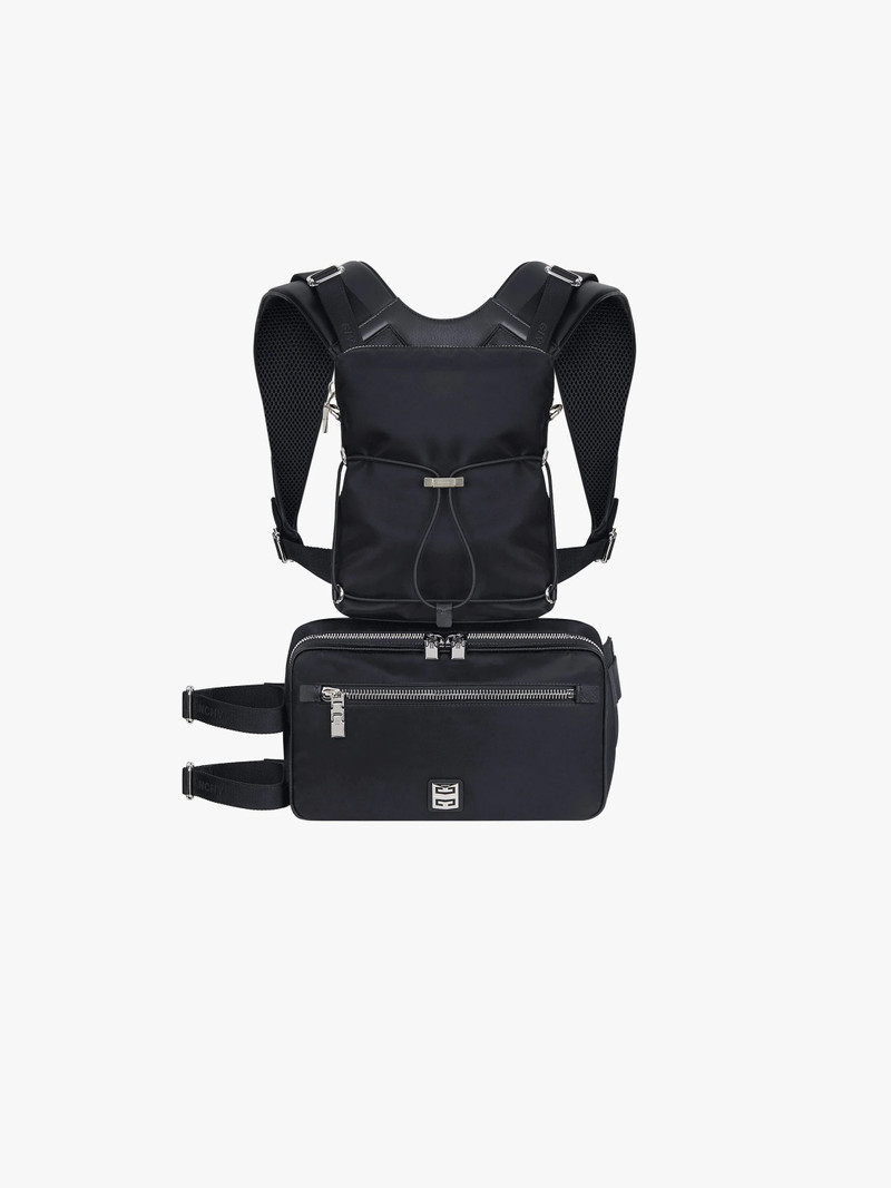 VENTURE MODULAR BACKPACK IN NYLON AND LEATHER 1