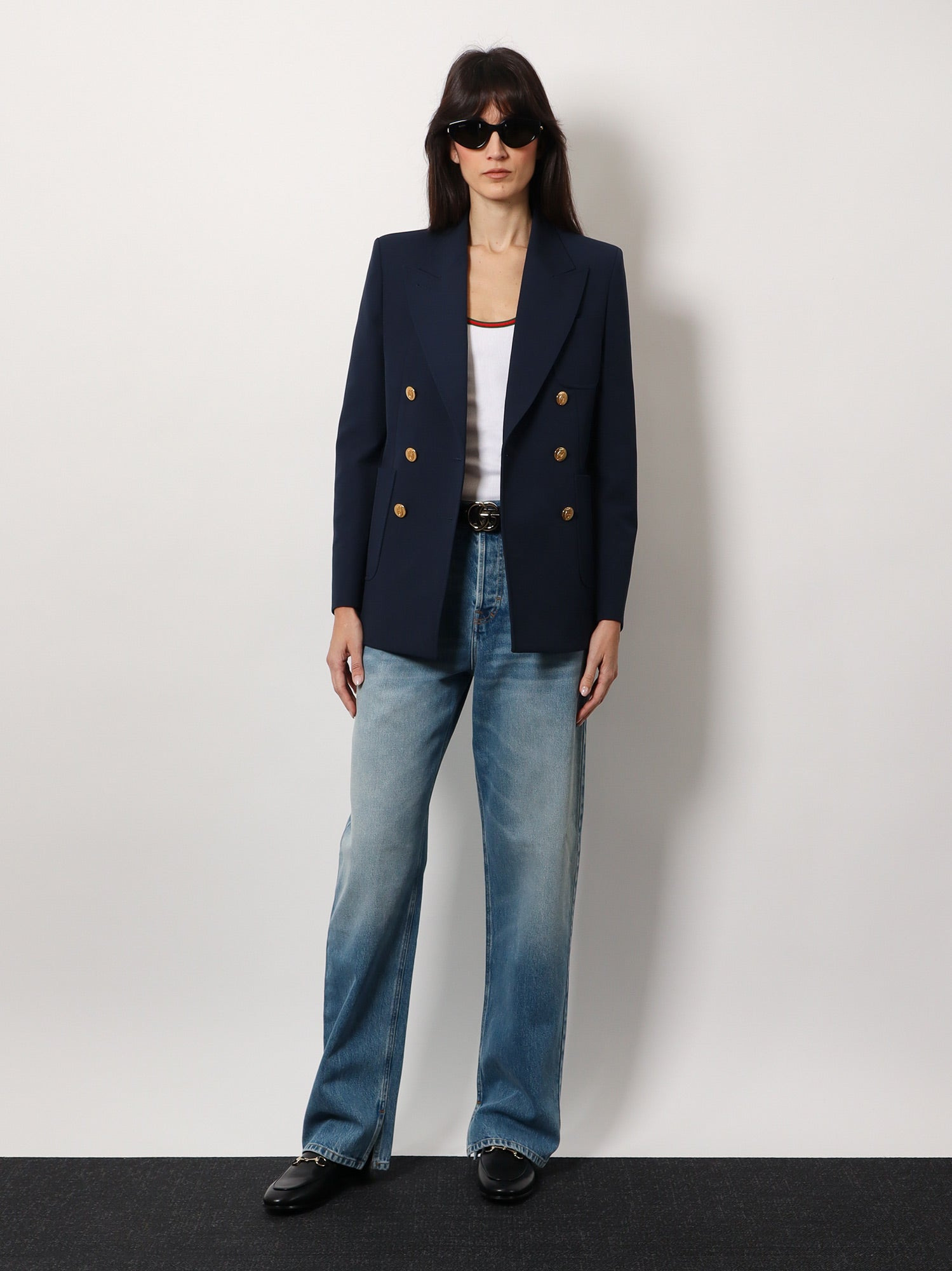 Cotton Blazer With Iconic Gucci Crest Buttons - 2