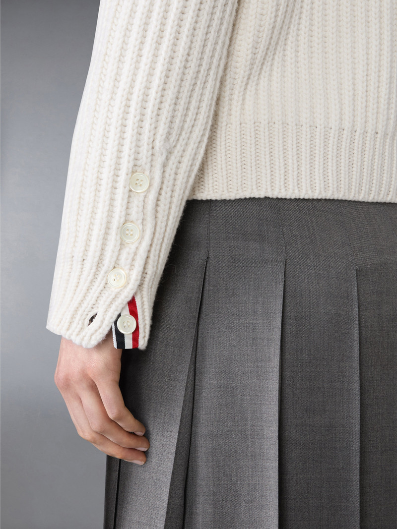 SWAROVSKI CRYSTAL HALF STITCH CASHMERE CARDIGAN 5