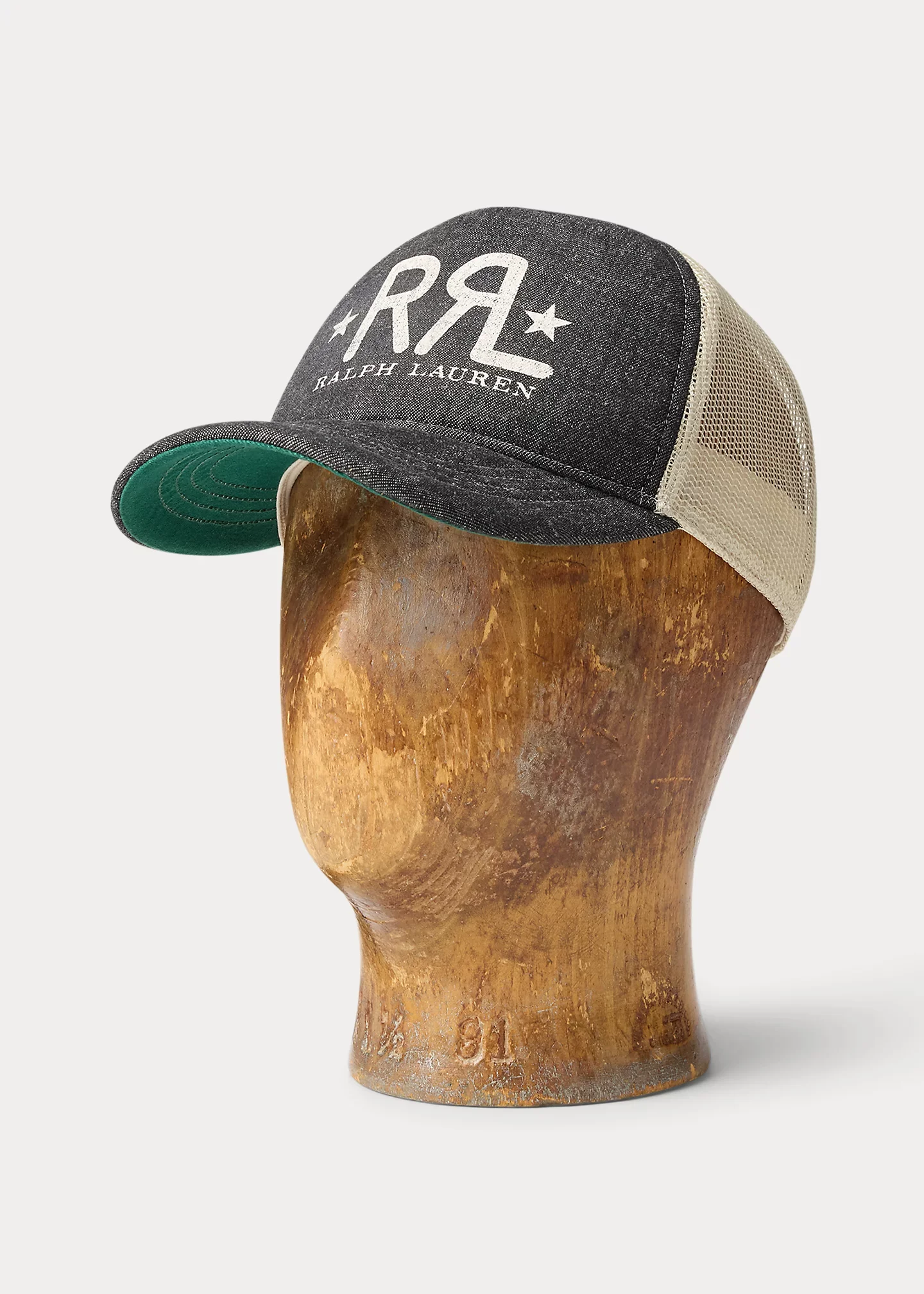 RRL Ranch Logo Denim Trucker Cap - 1