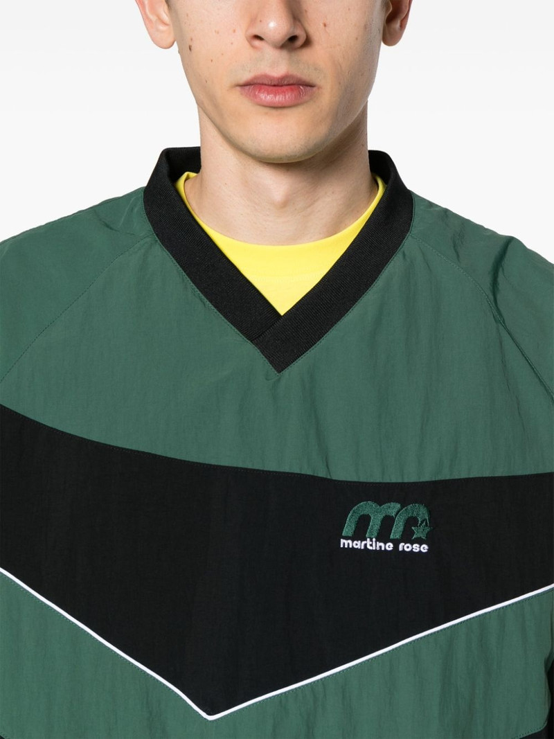 logo-embroidered colour-block sweatshirt 5