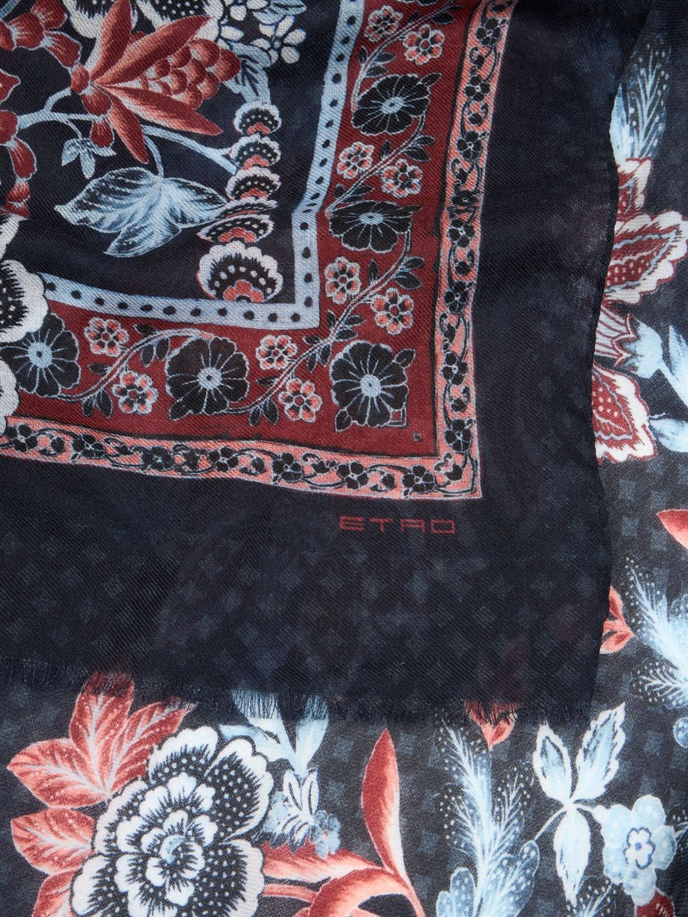 floral-printed scarf - 3