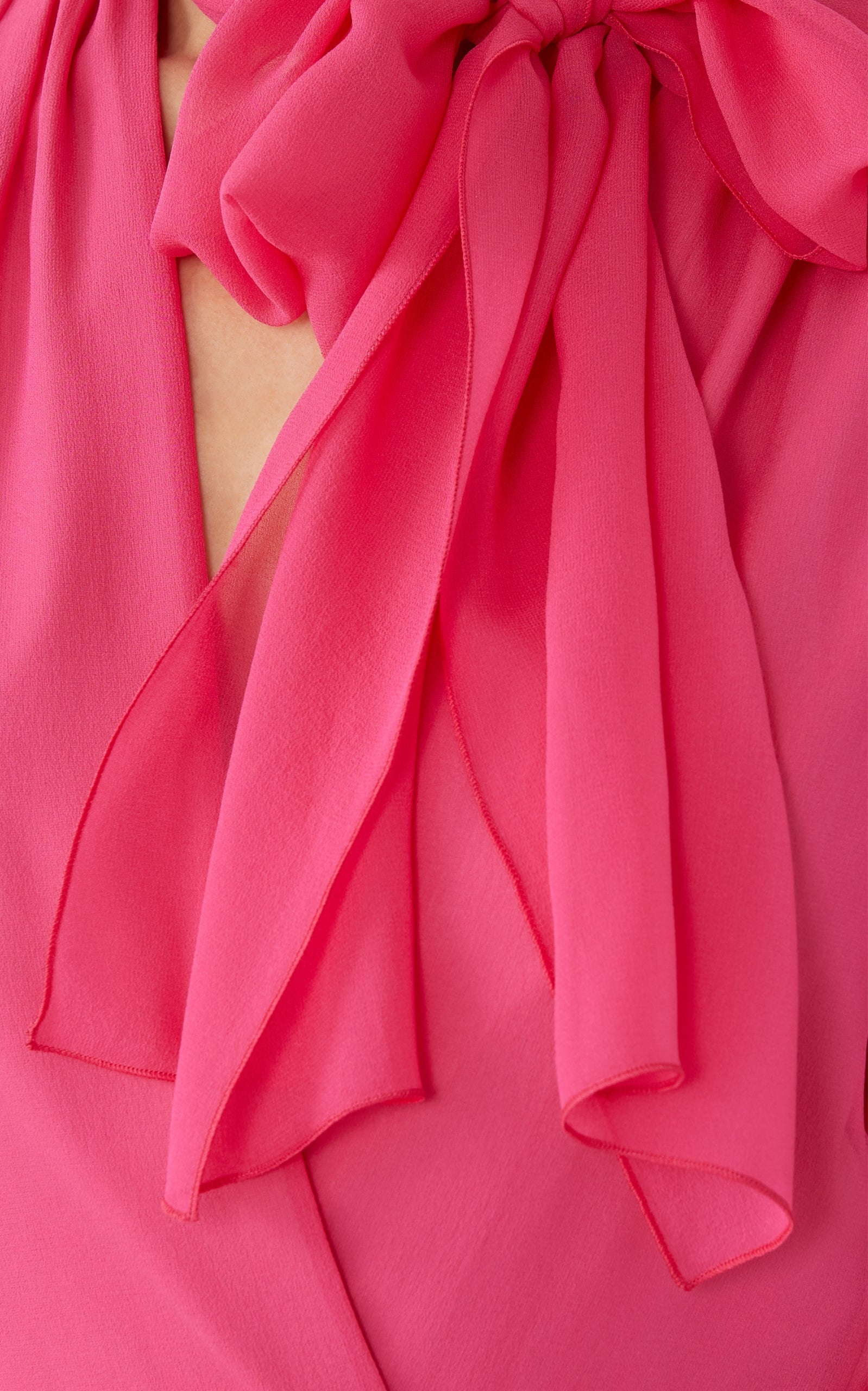 Ruffle Silk Georgette Dress - 4
