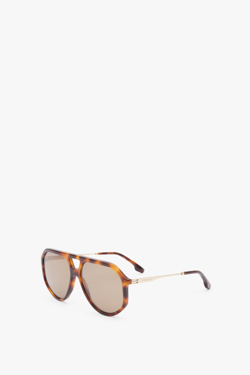 Acetate Aviator Sunglasses in Tortoise 4