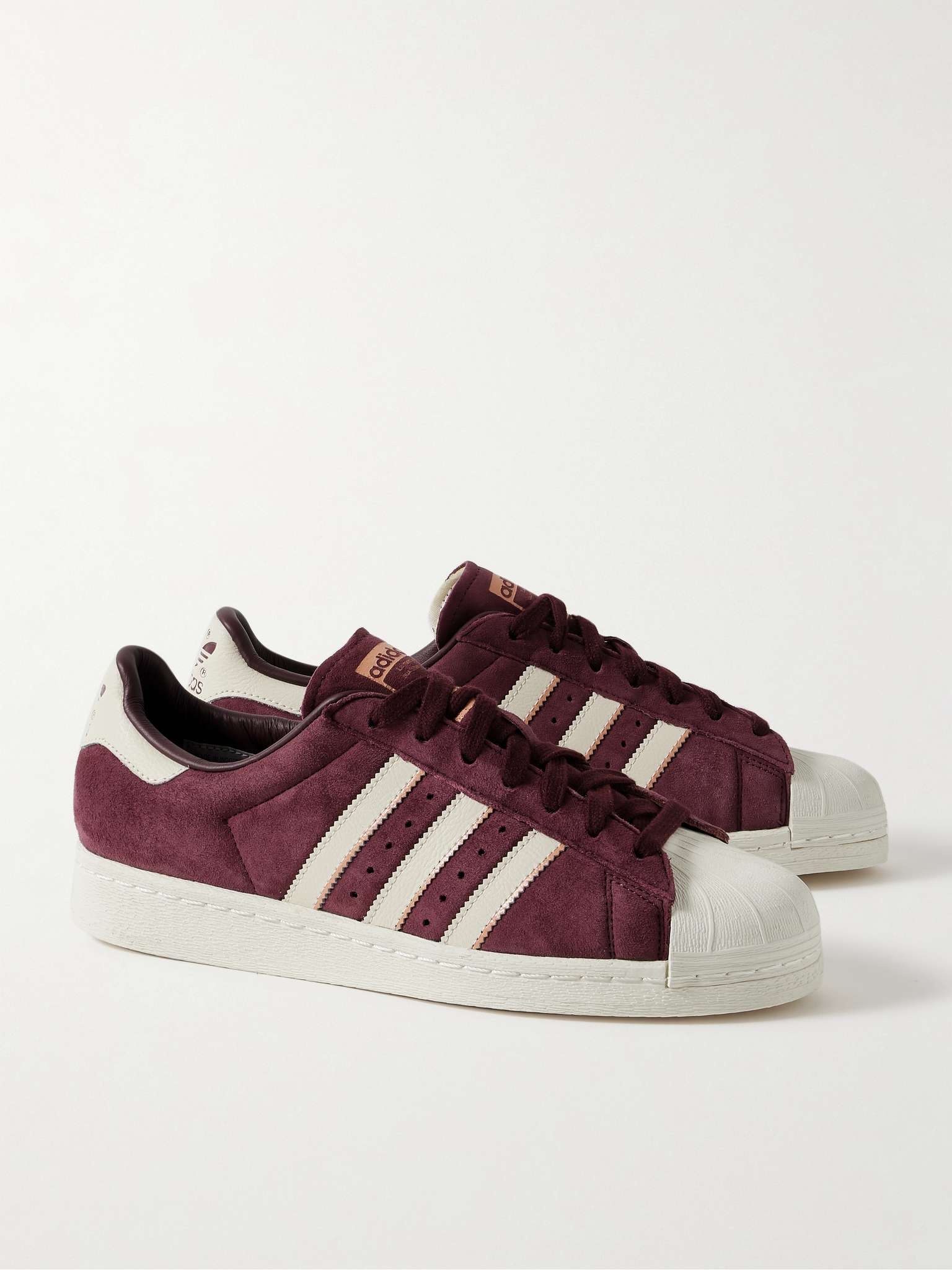 Superstar 82 Leather and Rubber-Trimmed Suede Sneakers - 4