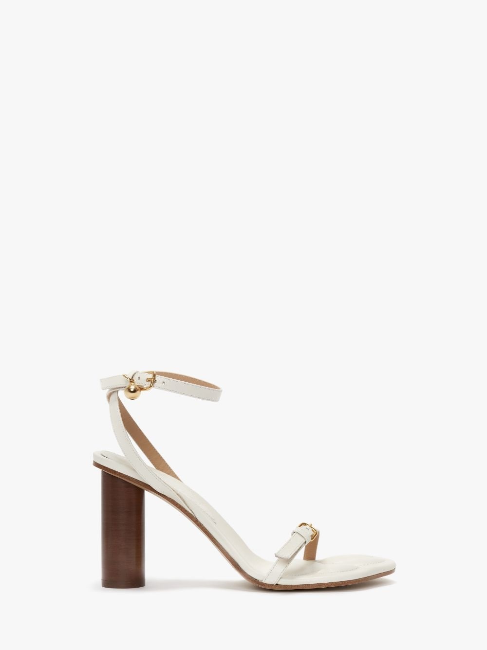 LEATHER PAW HEELED SANDALS - 1