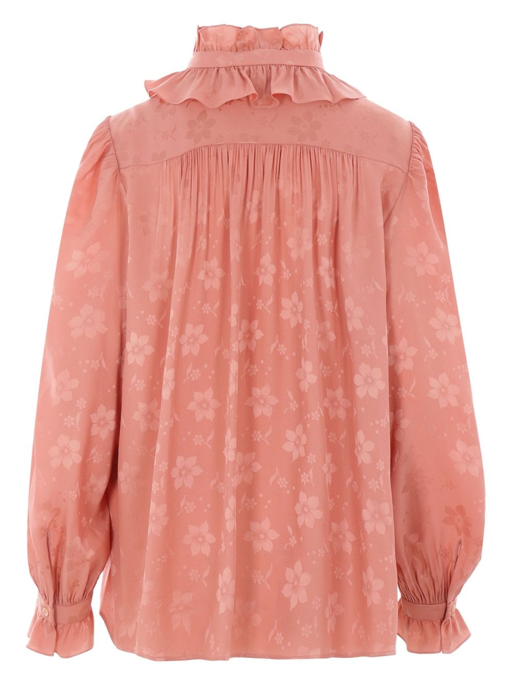 floral-jacquard shirt - 2
