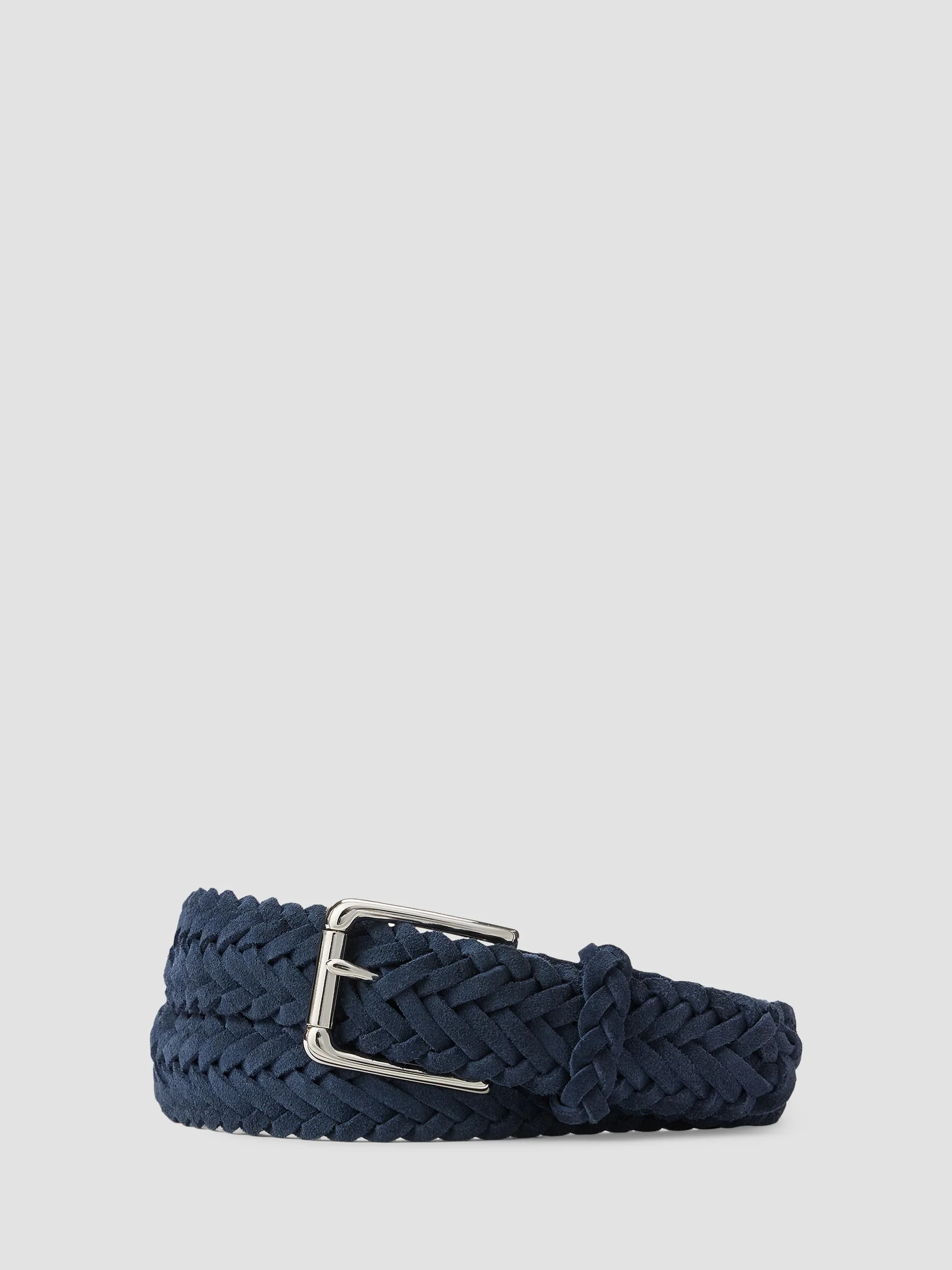 Men's Braided Suede Belt - Racing Navy - 1