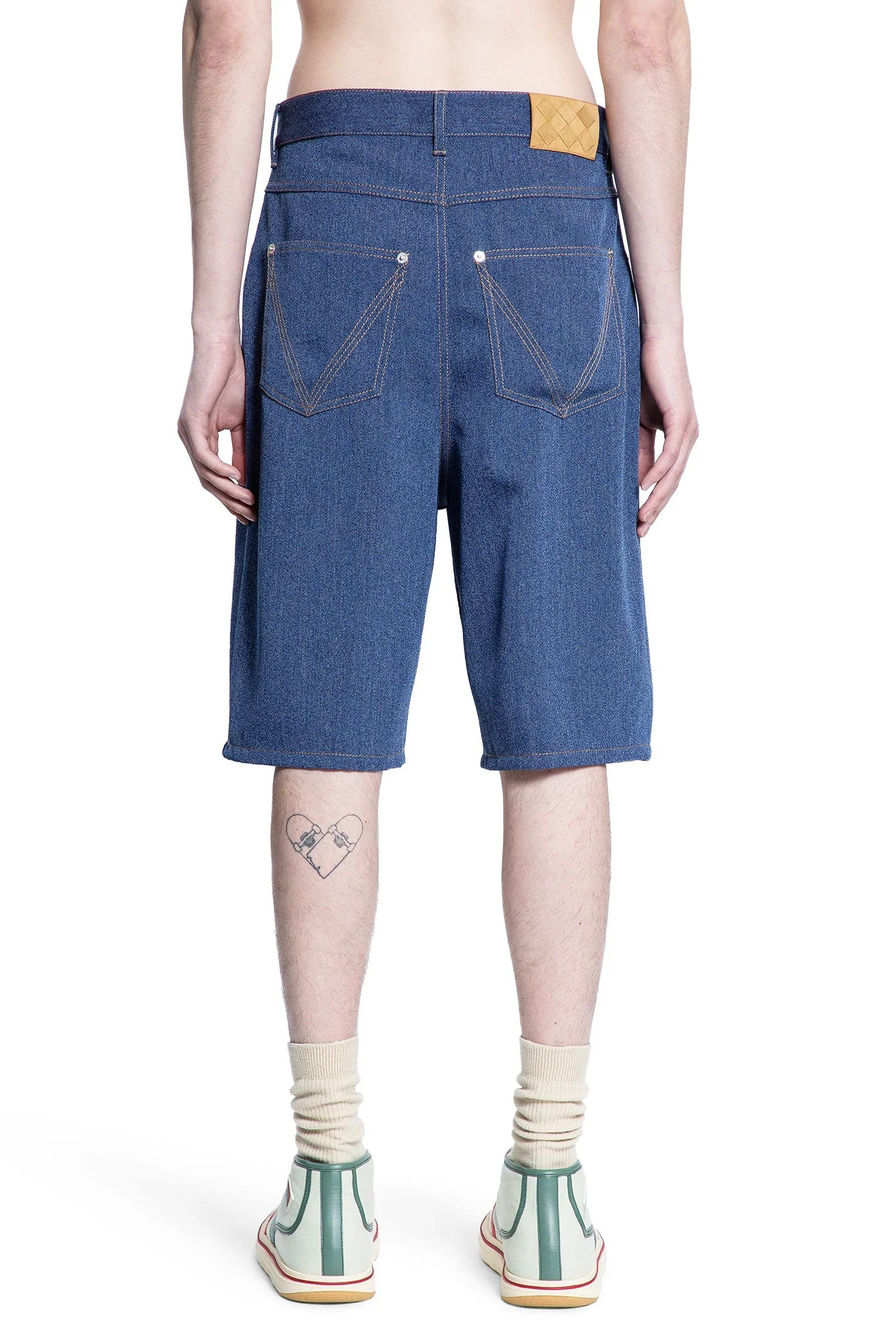 Melange-Wool-Cotton-Drill-Shorts - 3