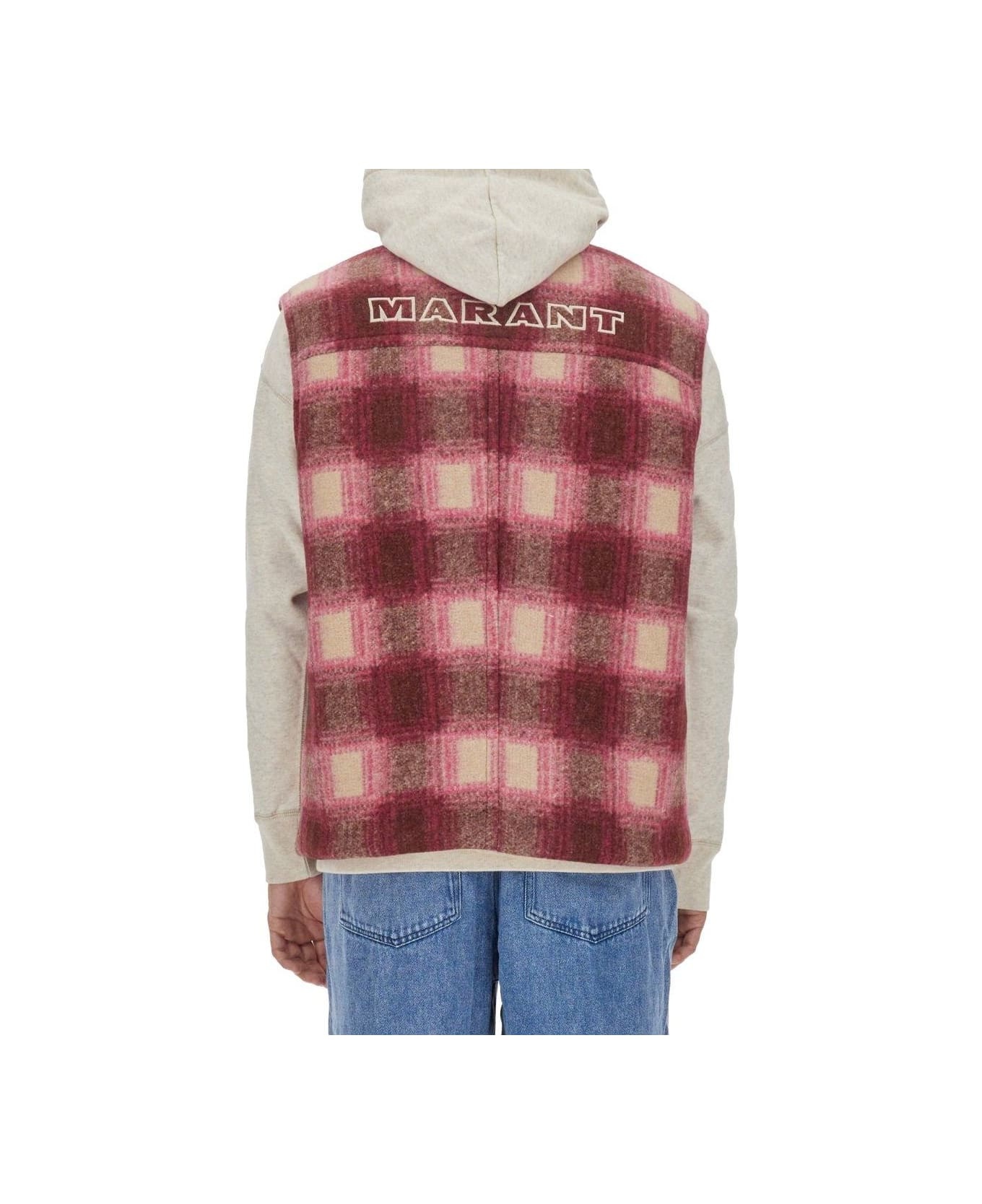 Plaid Checked Zip-up Gilet - 2