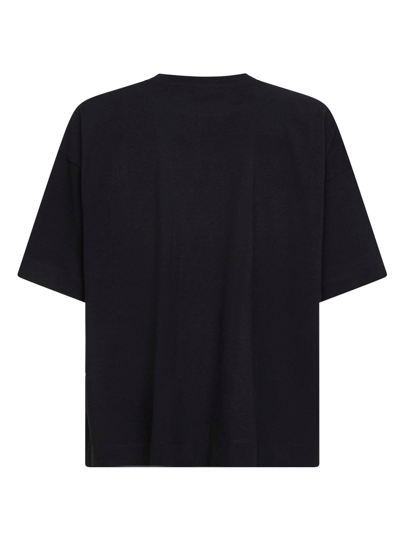 Dries Van Noten Black jersey oversized crewneck T-shirt outlook
