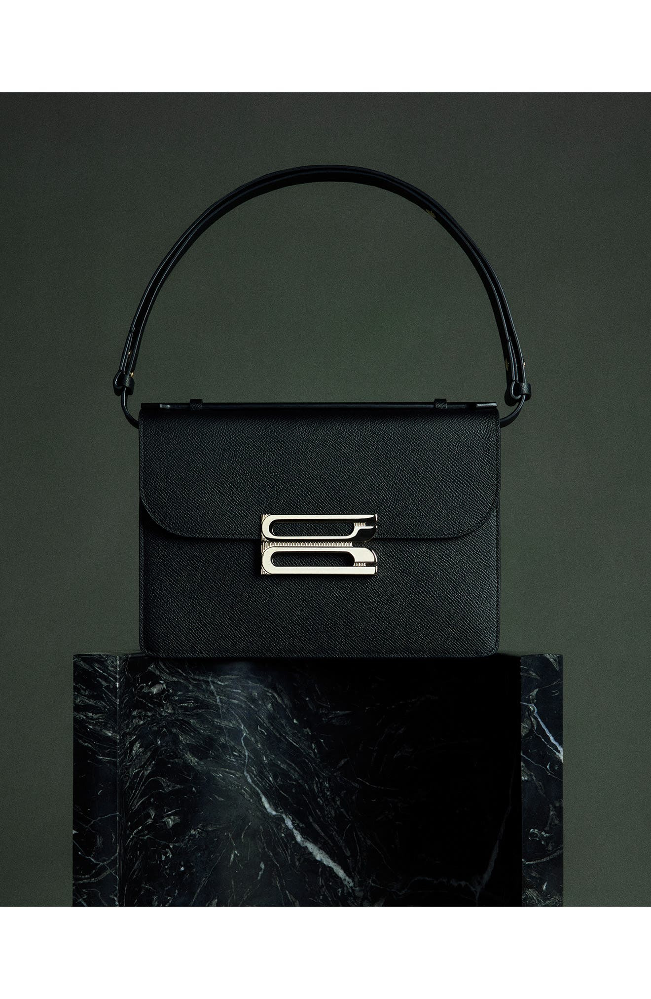 Victoria Beckham Dorian Grained Leather Shoulder Bag in Black at Nordstrom - 8