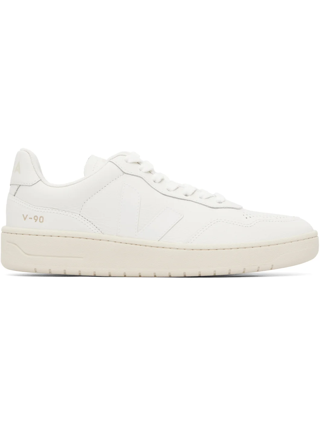 White V-90 Leather Sneakers - 1