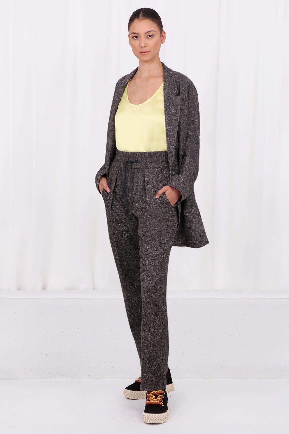 ETOILE MIROKI RELAXED SUIT PANTS | ANTHRACITE - 2