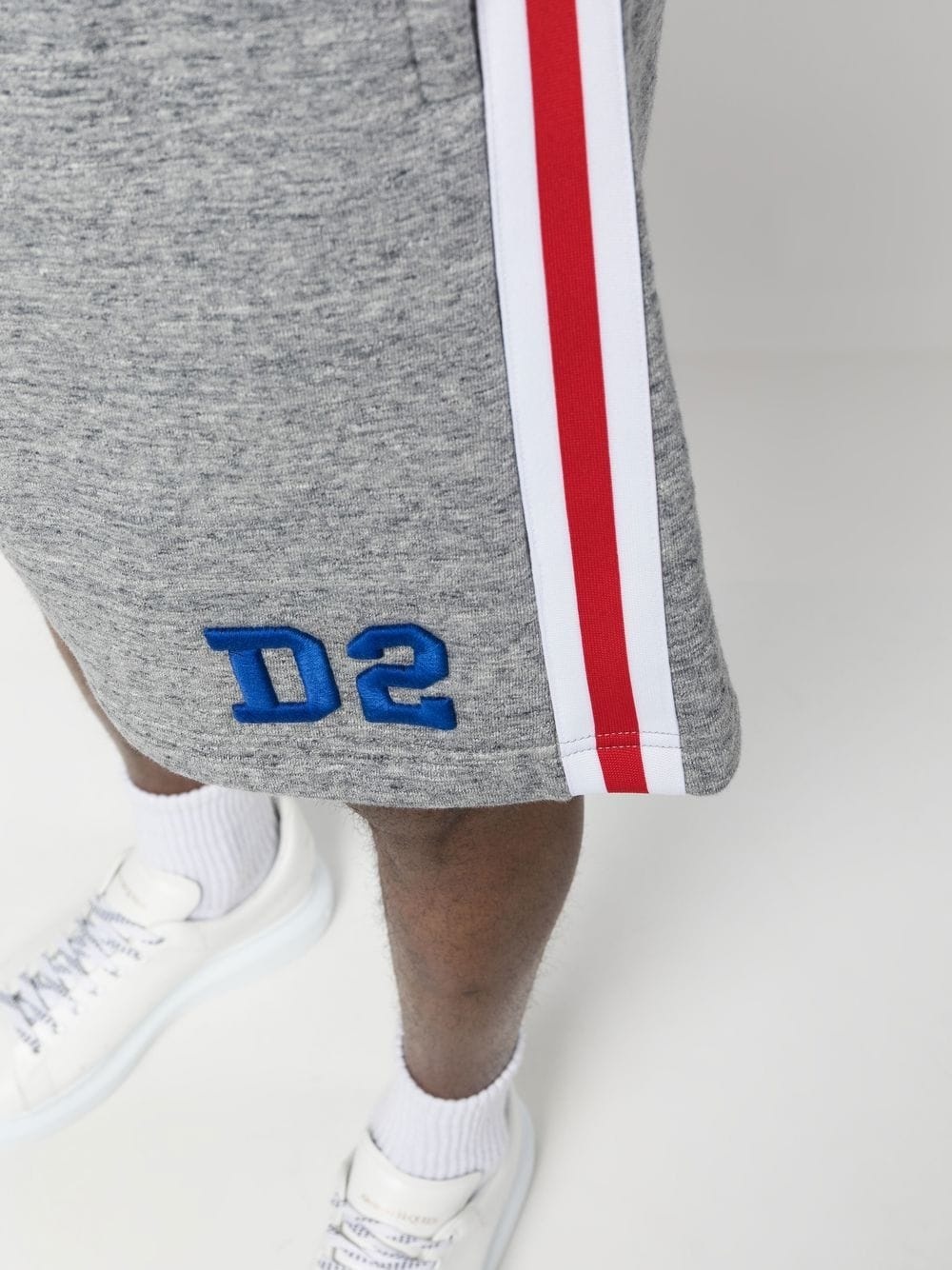 logo-embroidered striped track pants - 5