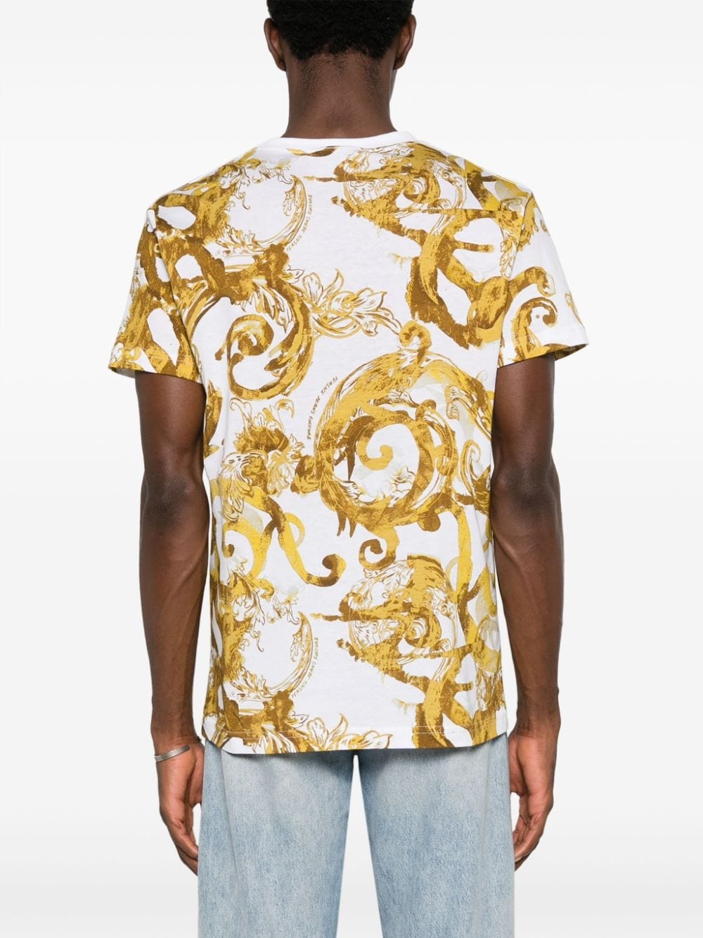 Baroque-print cotton T-shirt - 4