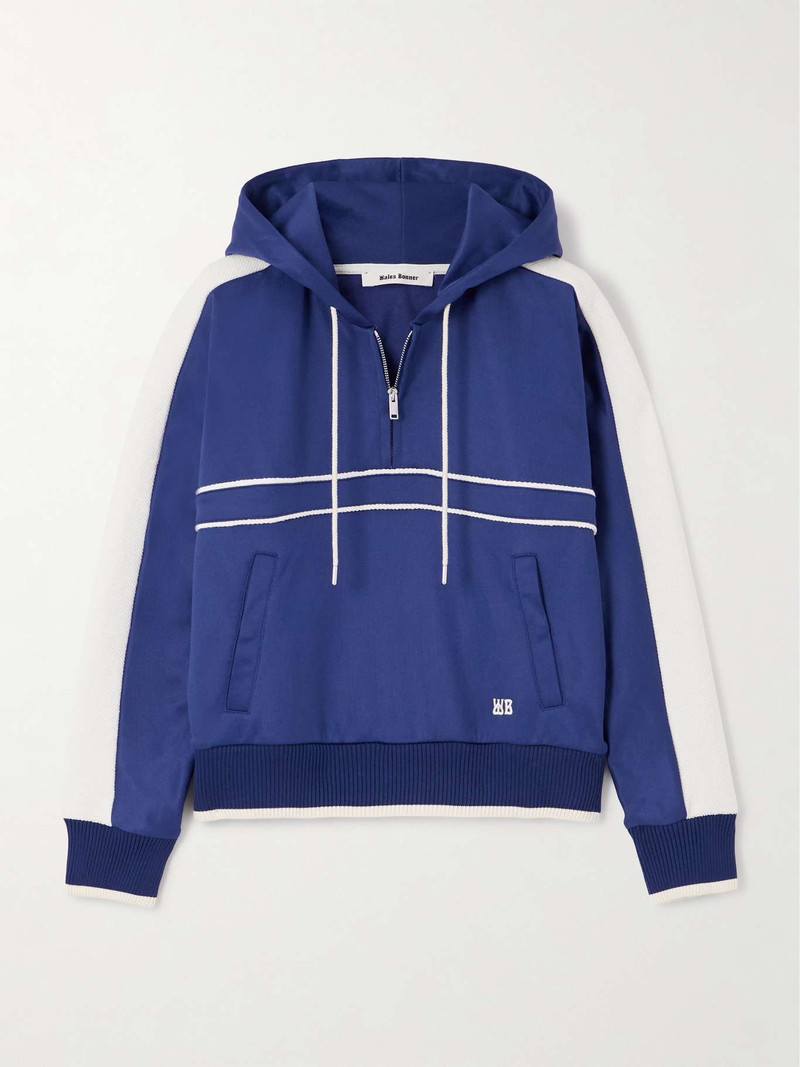 Mantra cotton-jersey hoodie Blue - 1