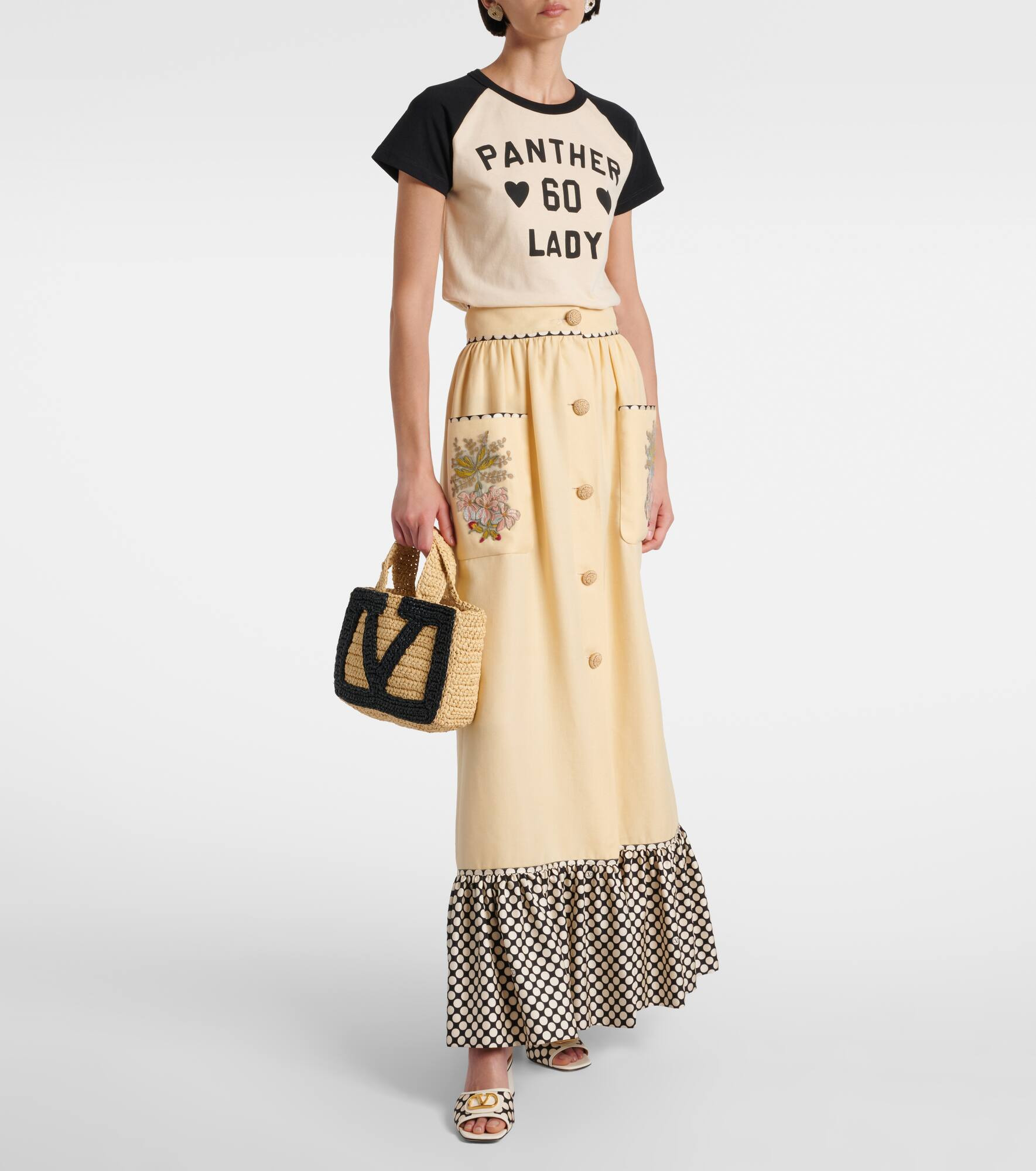 Plus De Pois embroidered maxi skirt - 2