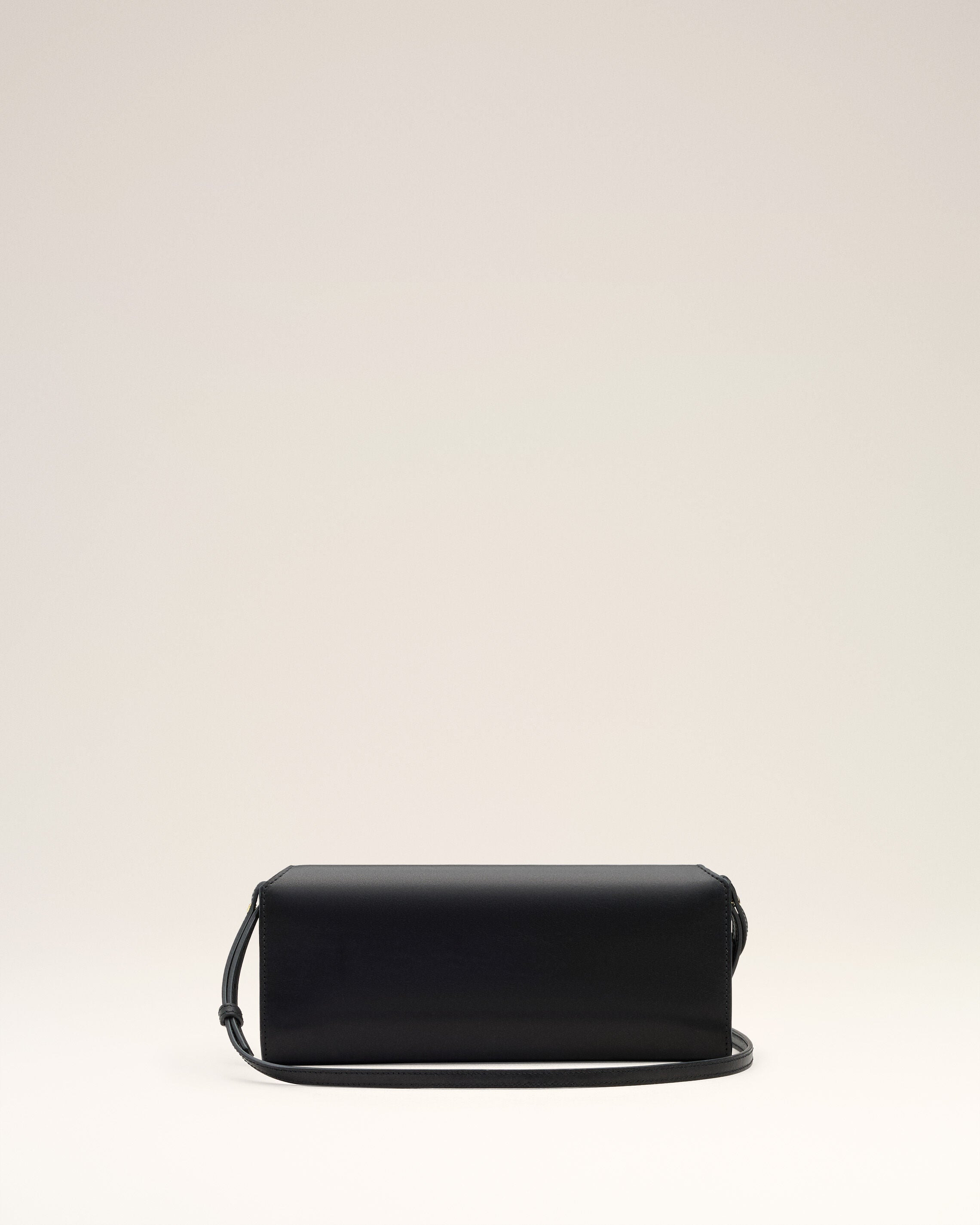BLACK SMOOTH LEATHER MIMI POUCH - 4