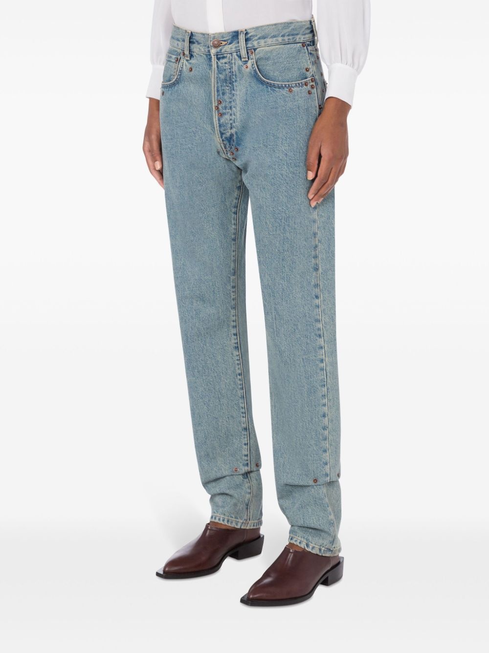 high-waisted straight-leg jeans - 2